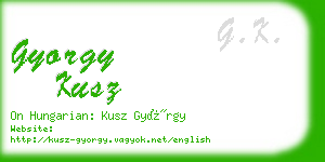 gyorgy kusz business card